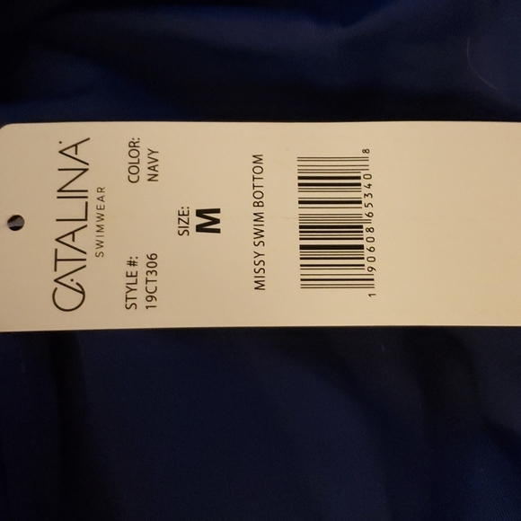 Catalina Blue Convertible Twist Front Bandeau Tankini Top & BoyShort Size M - Picture 9 of 10